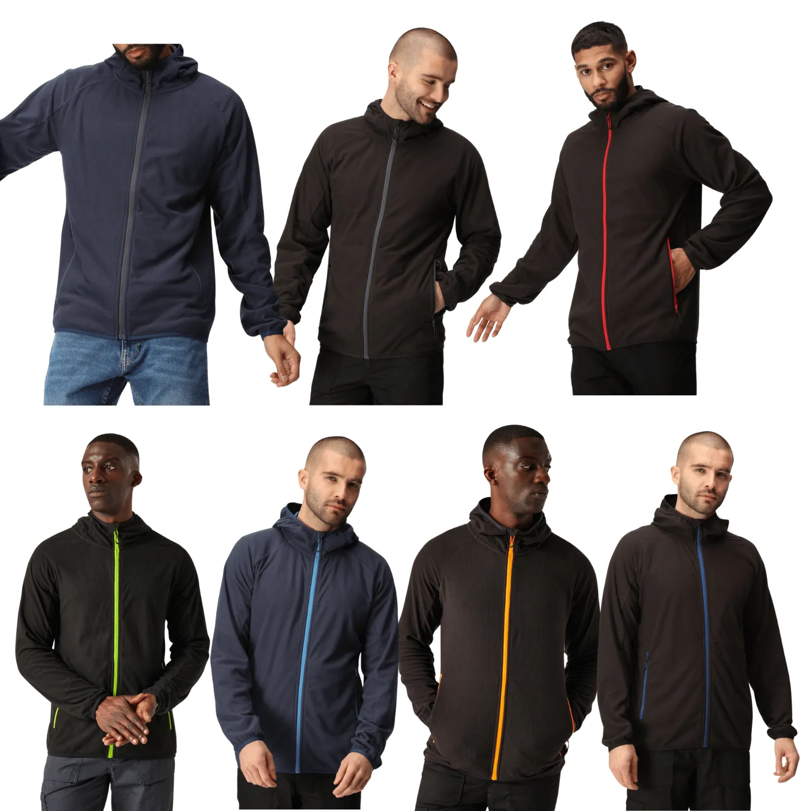 Regatta Professional Mens Navigate Hooded Full Zip Fleece