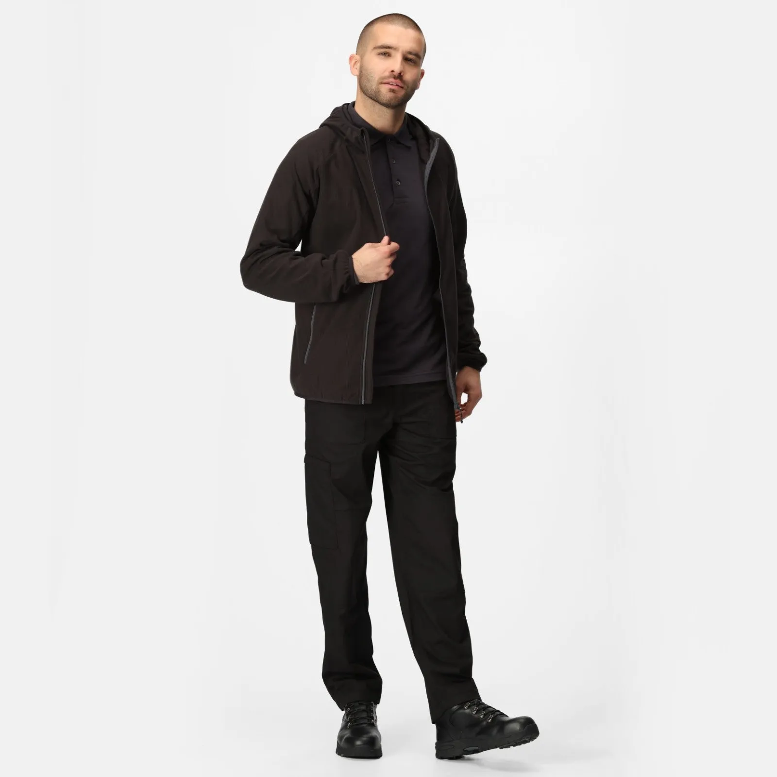 Regatta Professional Mens Navigate Hooded Full Zip Fleece