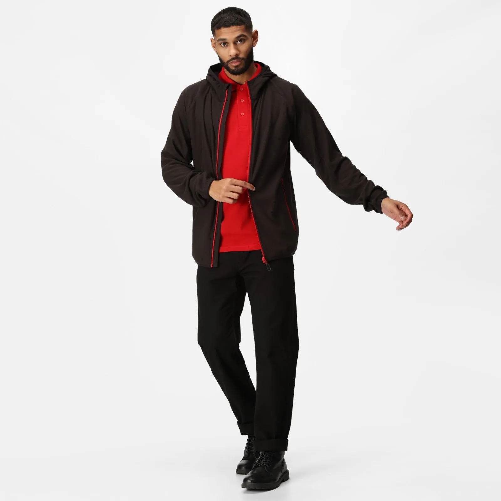 Regatta Professional Mens Navigate Hooded Full Zip Fleece