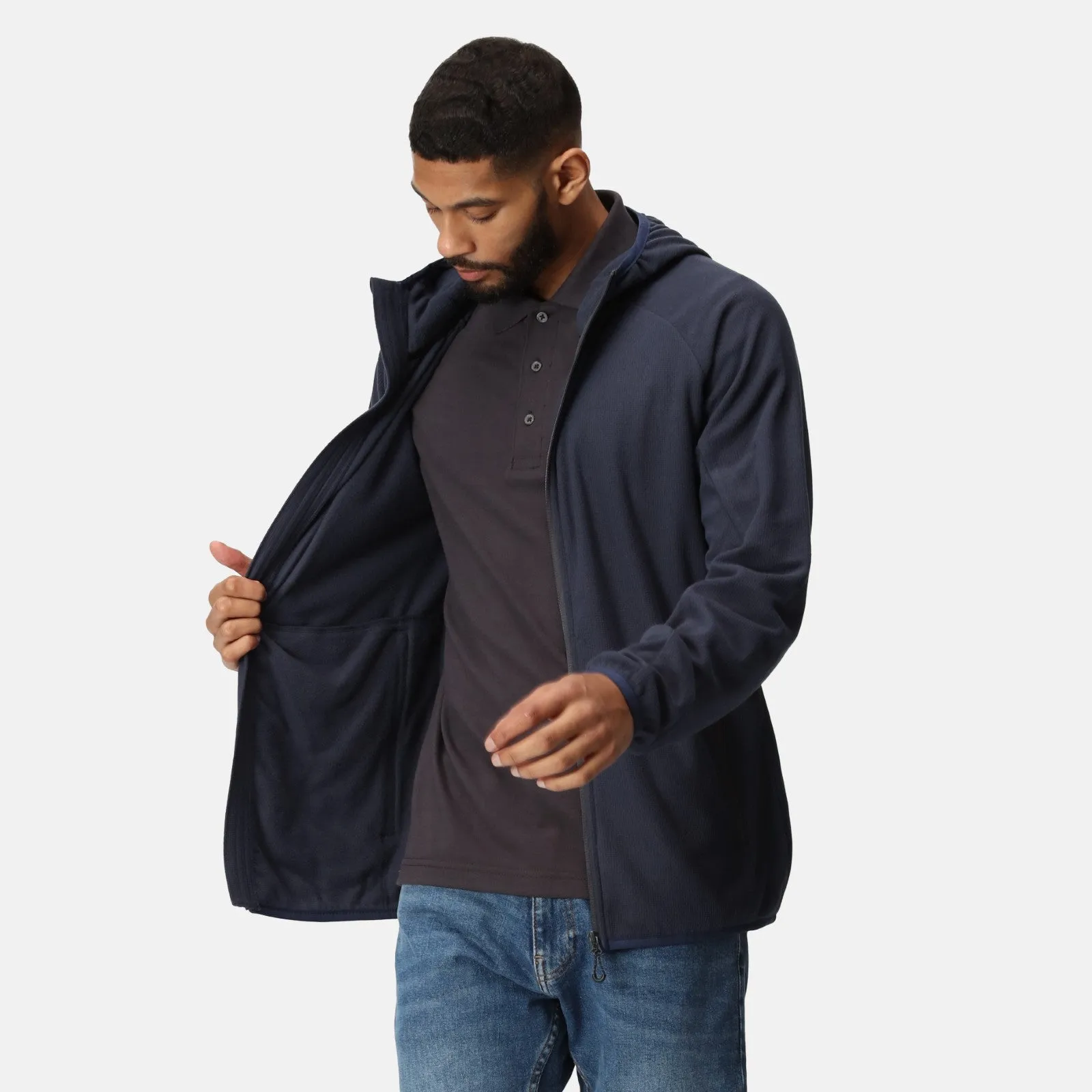 Regatta Professional Mens Navigate Hooded Full Zip Fleece