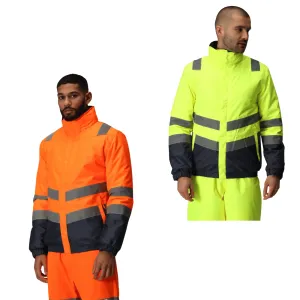 Regatta Professional Mens Pro HI-VIS Two Tone Bomber Jacket