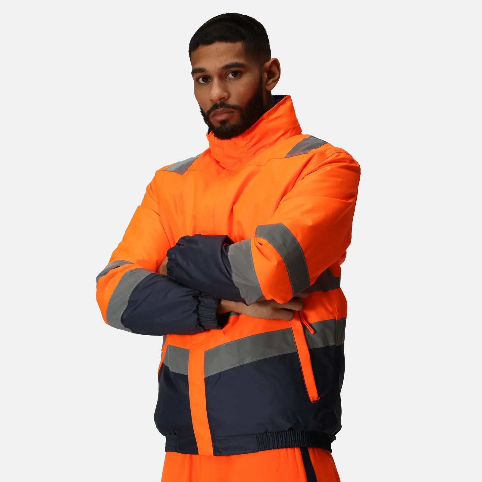 Regatta Professional Mens Pro HI-VIS Two Tone Bomber Jacket