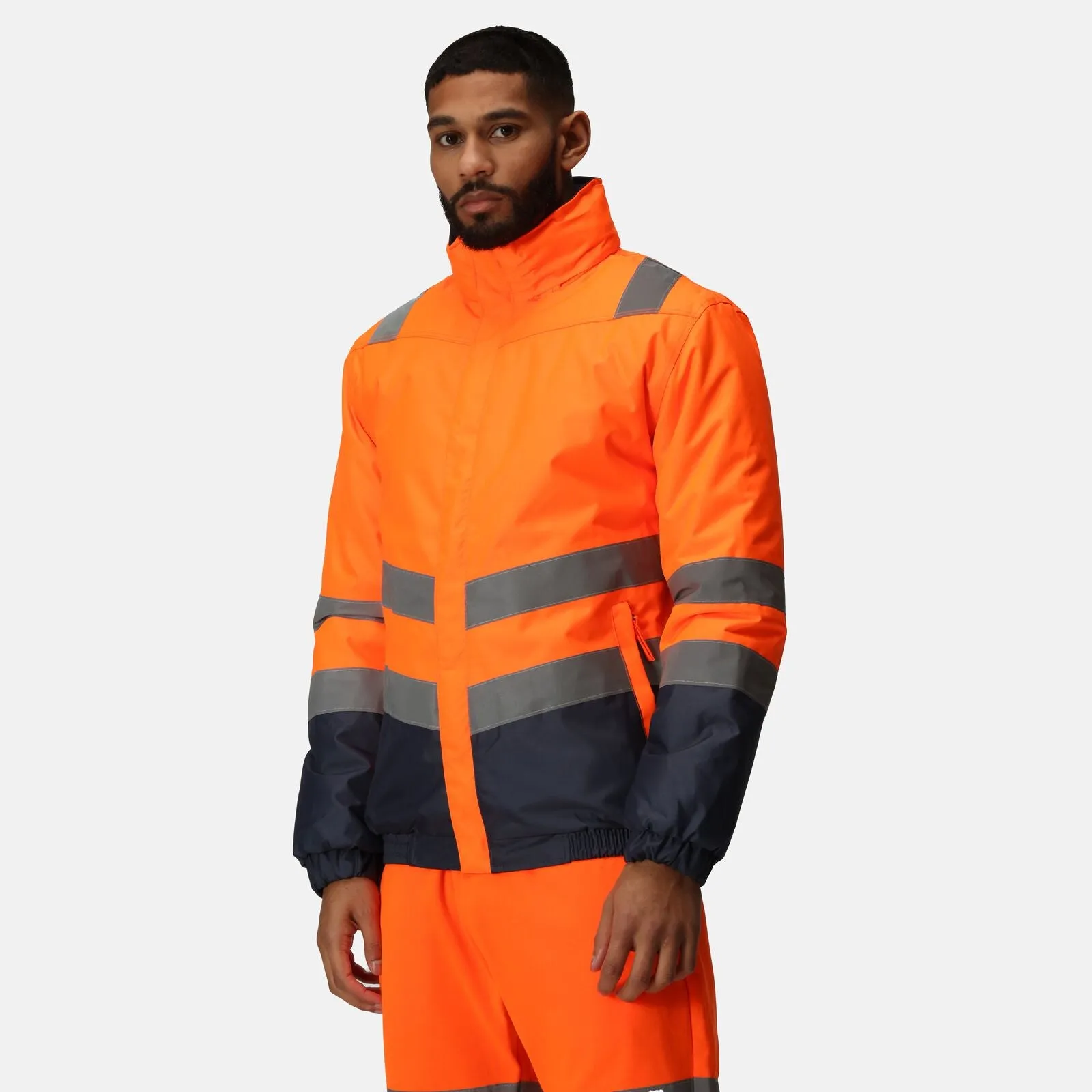 Regatta Professional Mens Pro HI-VIS Two Tone Bomber Jacket