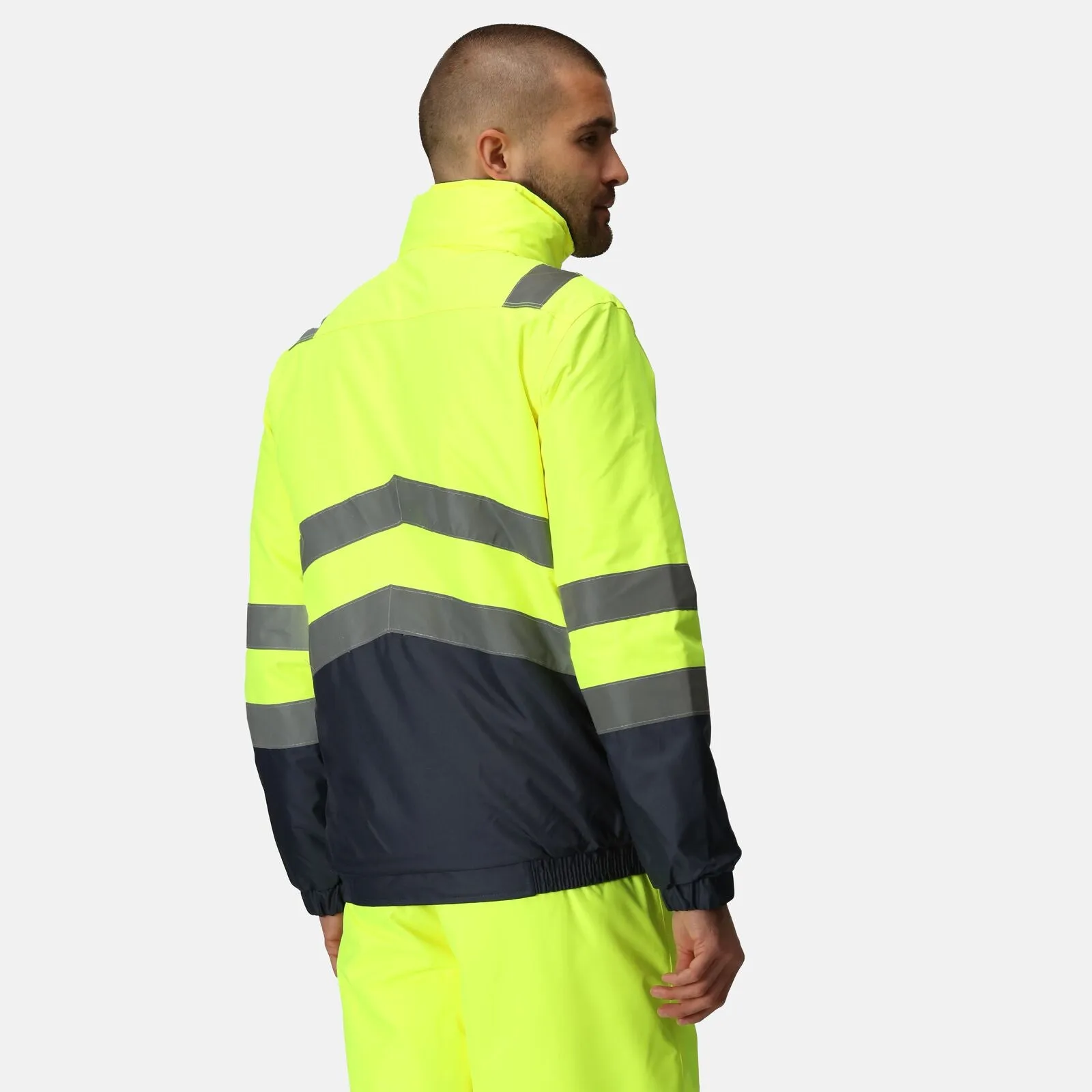 Regatta Professional Mens Pro HI-VIS Two Tone Bomber Jacket