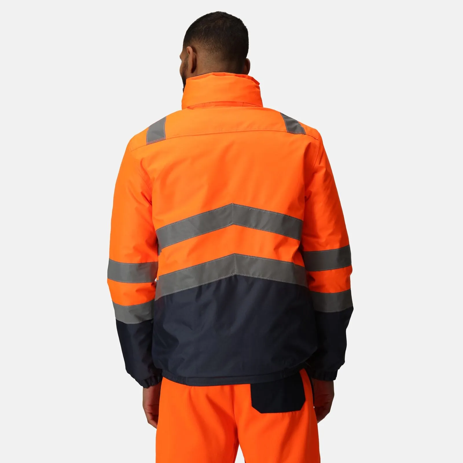 Regatta Professional Mens Pro HI-VIS Two Tone Bomber Jacket