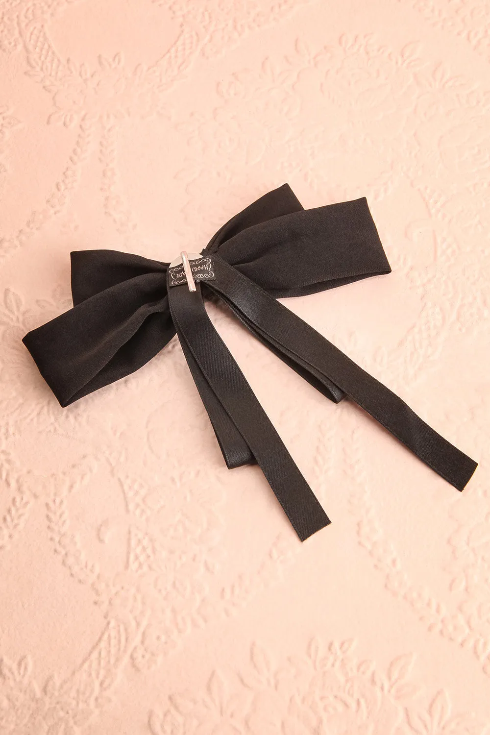 Rhena Black | Ponytail Hook Hair Bow