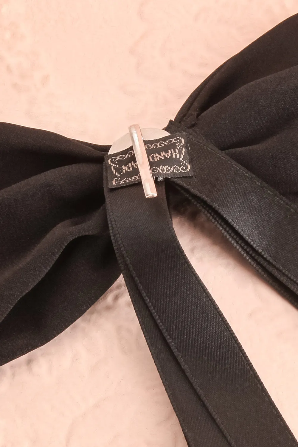 Rhena Black | Ponytail Hook Hair Bow