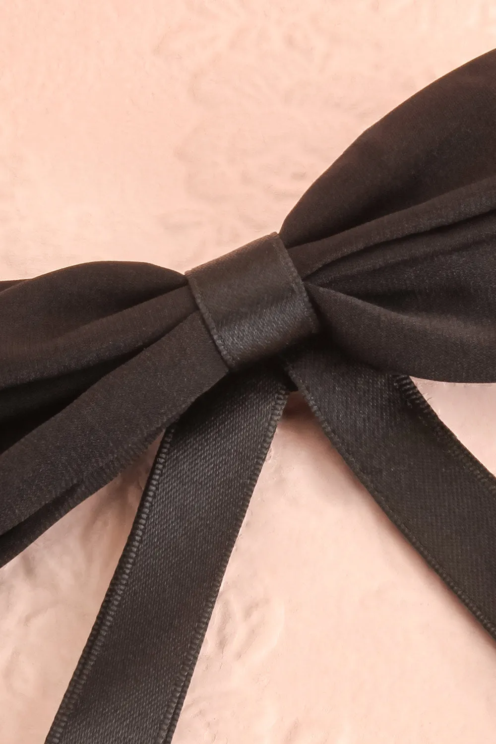 Rhena Black | Ponytail Hook Hair Bow