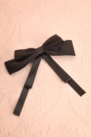 Rhena Black | Ponytail Hook Hair Bow