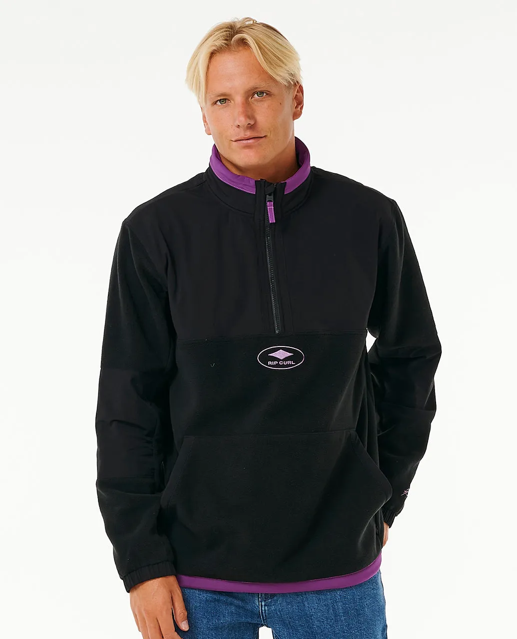 Rip Curl Mens Anti Series Quality Surf Products Half Zip Fleece