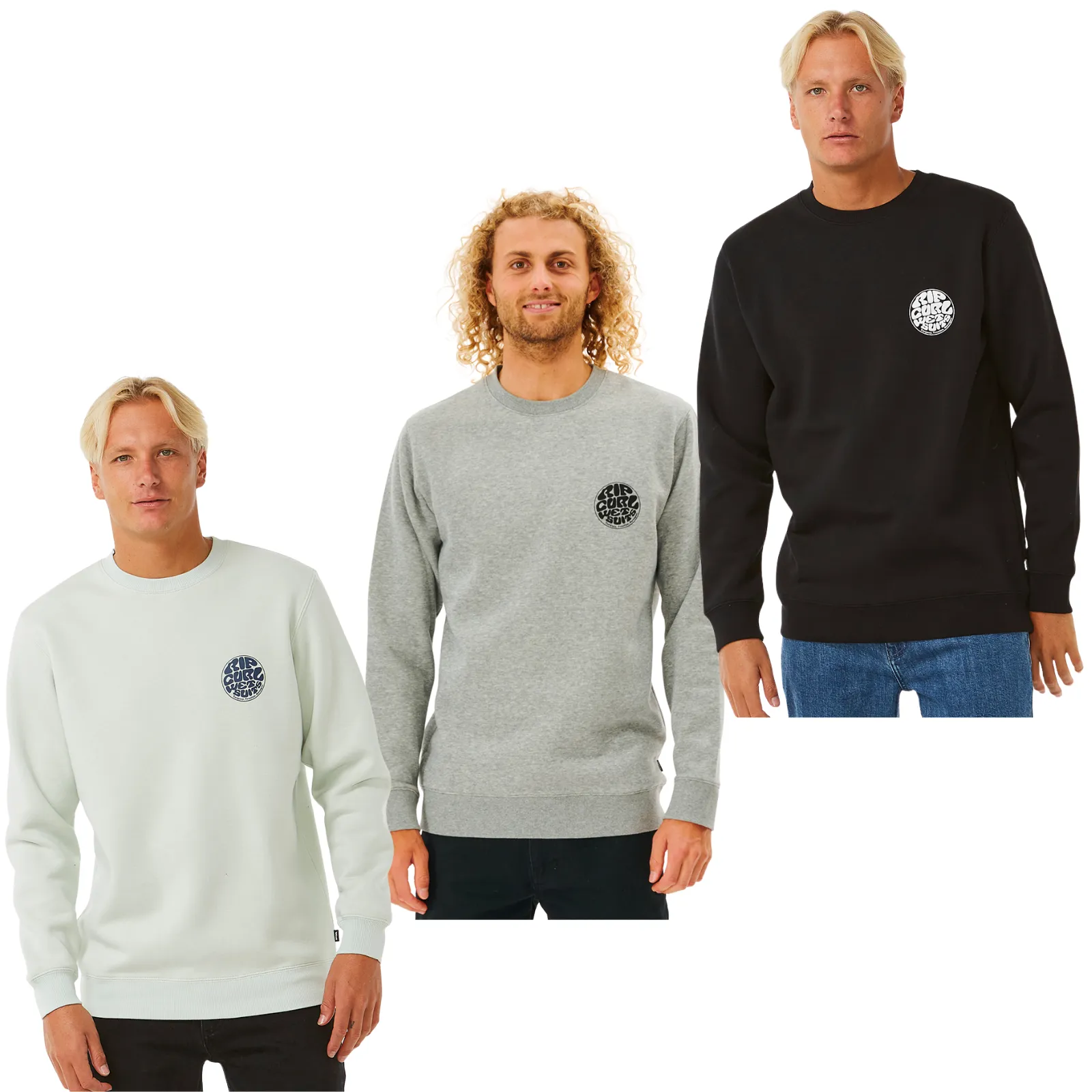 Rip Curl Mens Wetsuit Icon Crew Neck Sweatshirt
