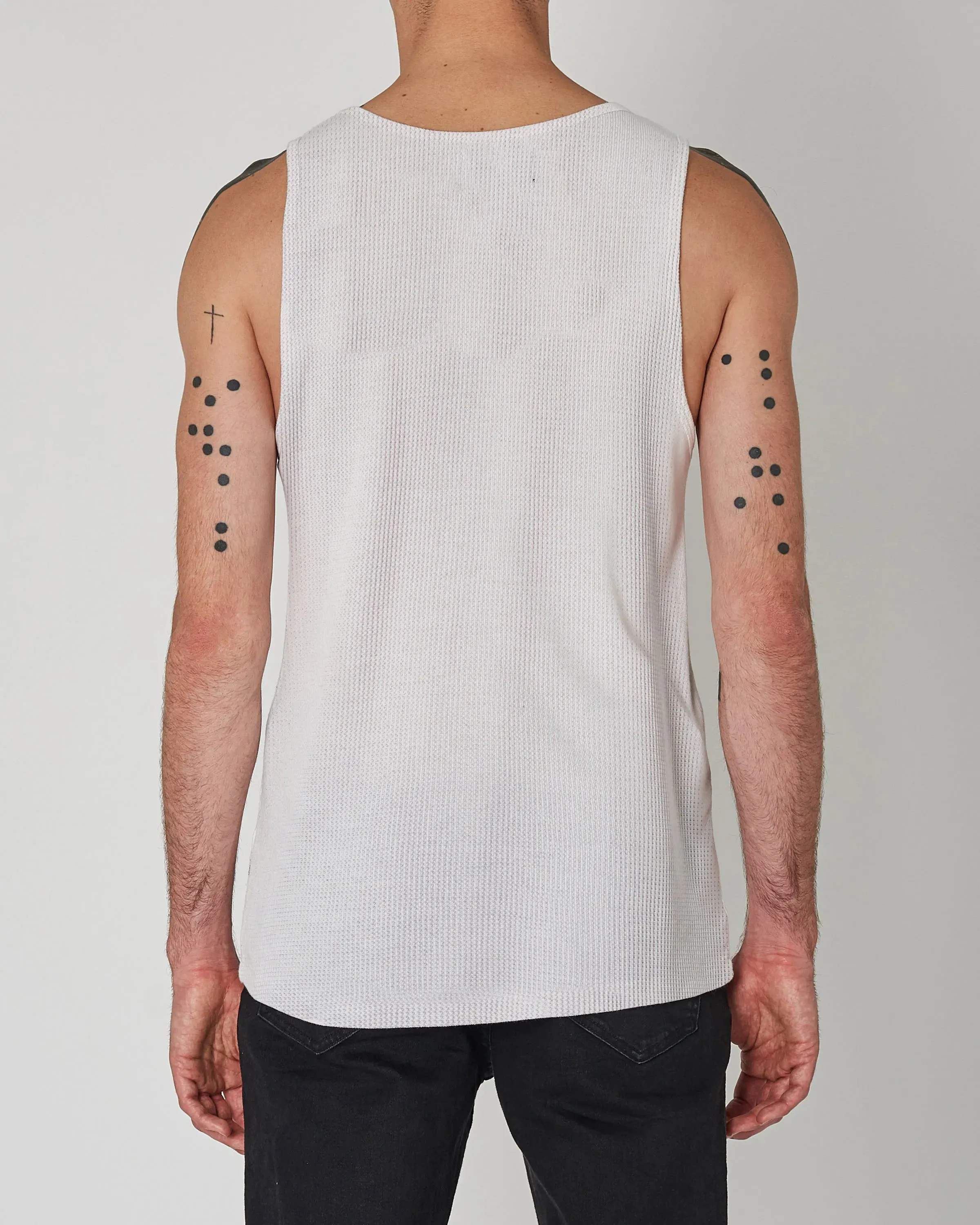 ROLLAS Mens Trade Waffle Tank - Vintage White