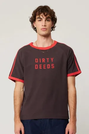 ROLLAS x ACDC Mens Dirty Deeds Ringer Tee - Washed Black
