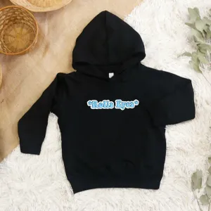 Rolls Eyes Slogan Kids Black Hoodie