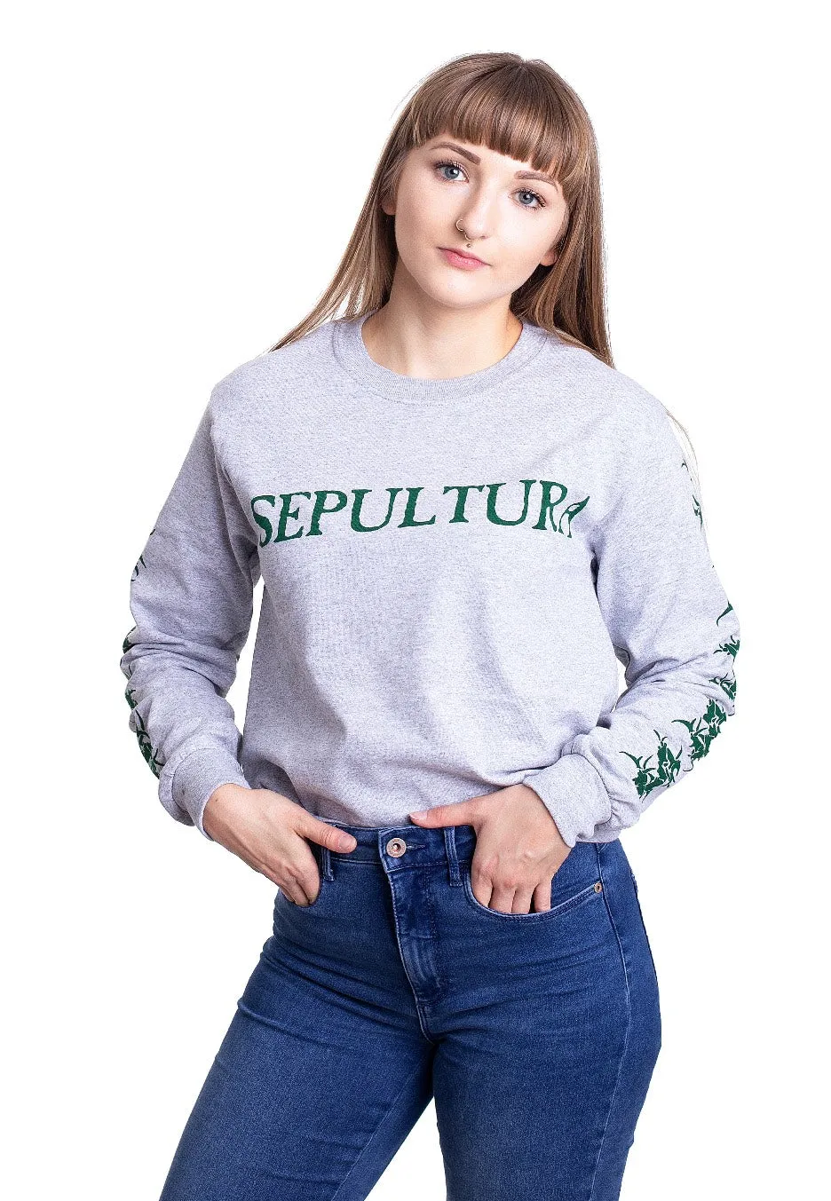 Sepultura - Logo Sportsgrey - Longsleeve