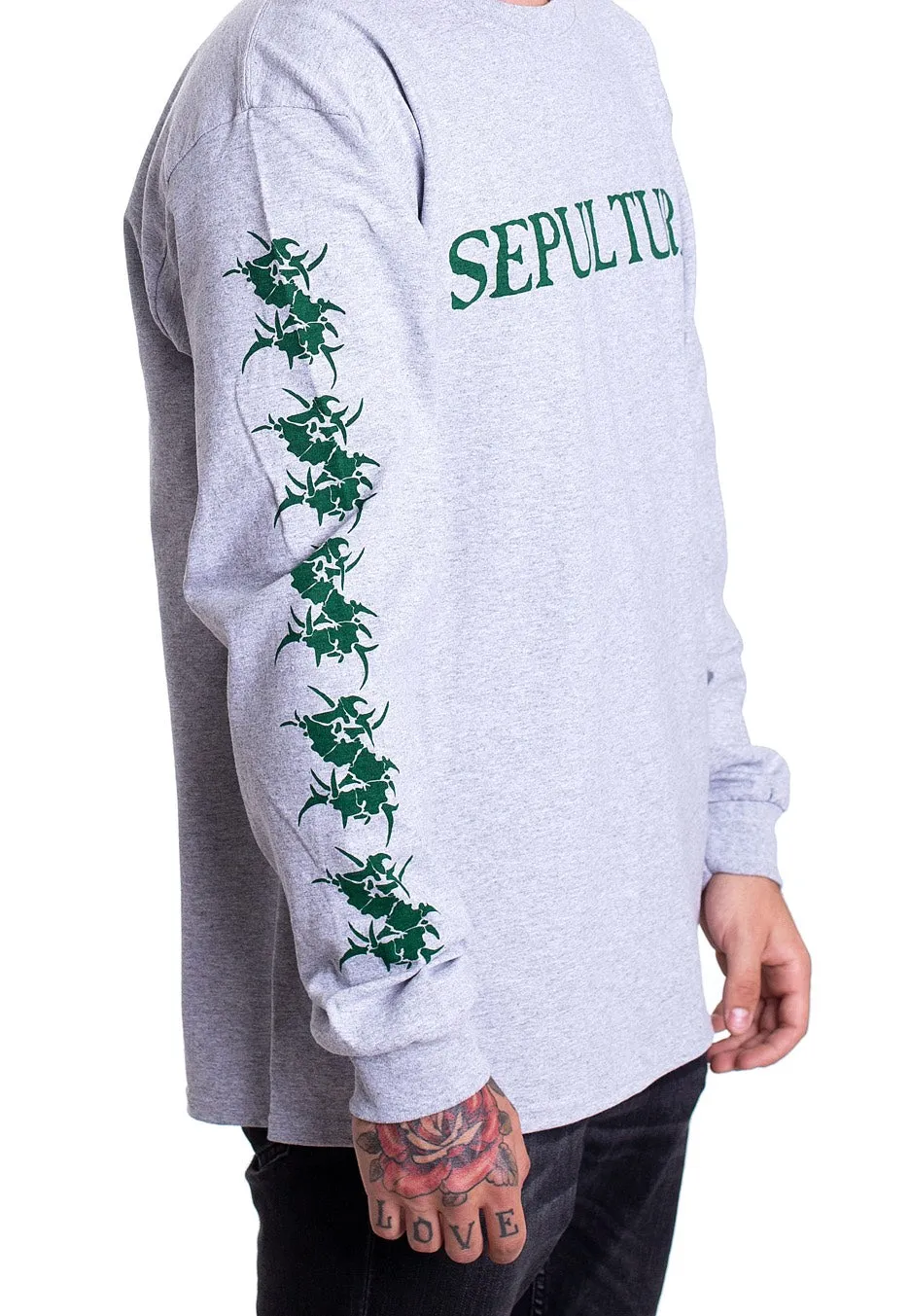 Sepultura - Logo Sportsgrey - Longsleeve