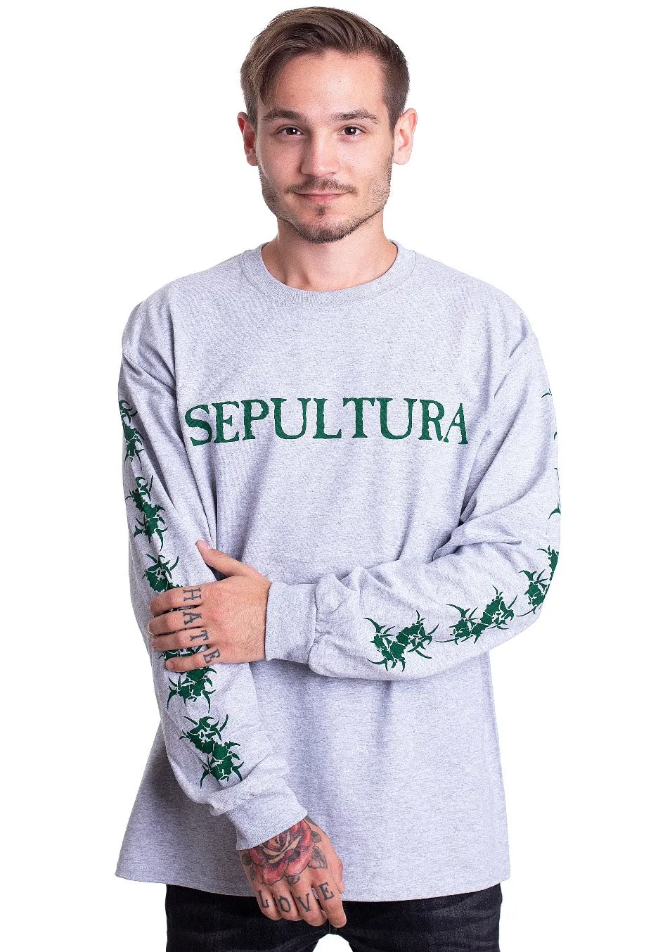 Sepultura - Logo Sportsgrey - Longsleeve