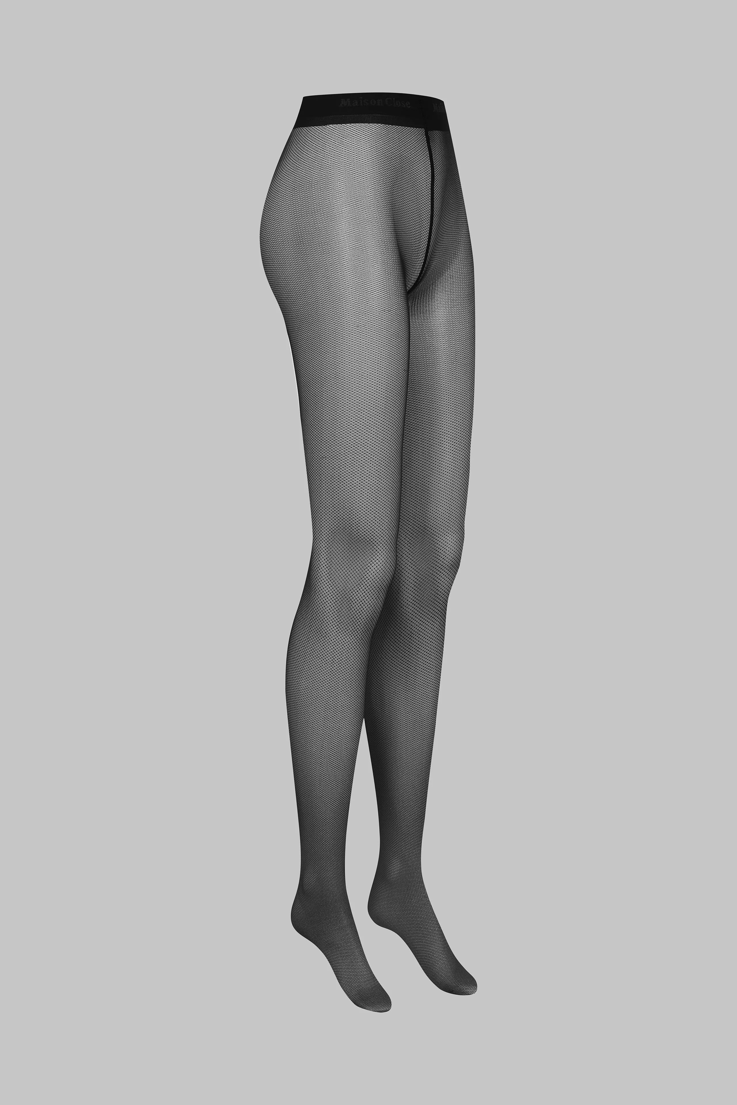 Signature Back Seam Fishnet Illusion Tights - 25D - Les Coquetteries Maison Close