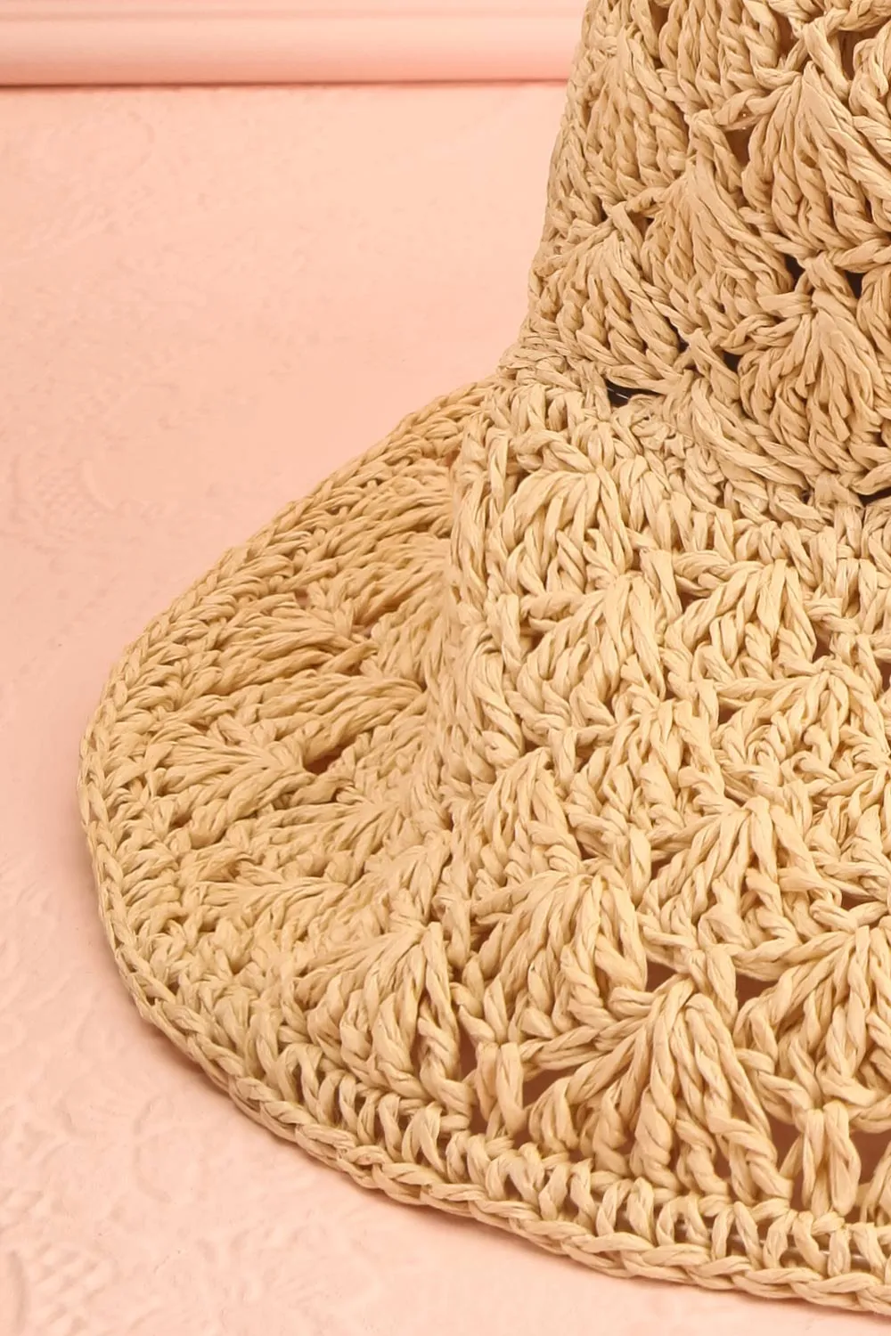Simrit | Beige Woven Paper Bucket Hat