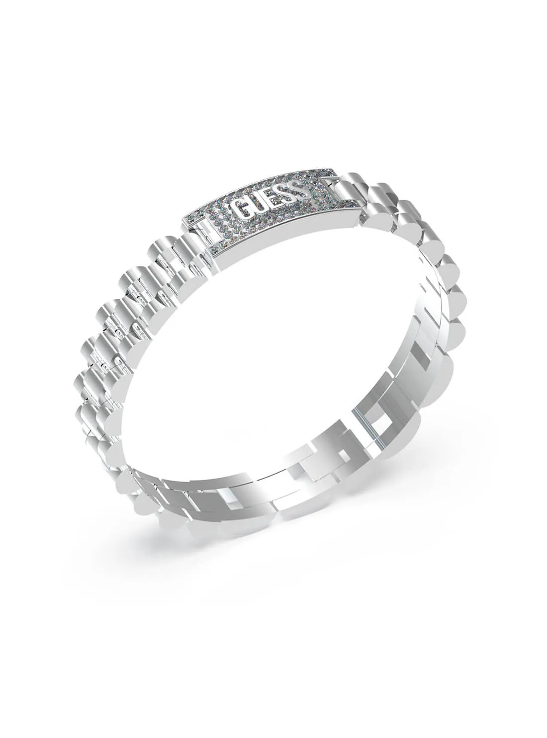 Steel Logo Empire Chain Bracelet Guess