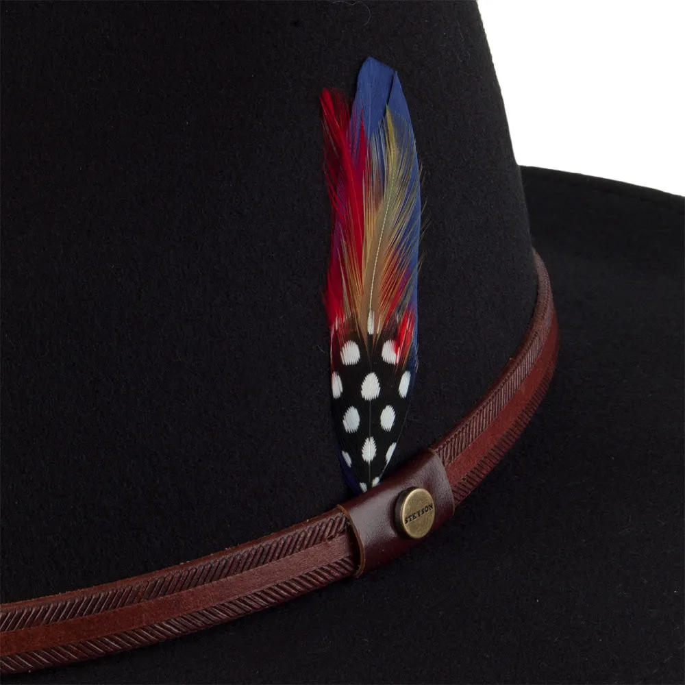 Stetson Hats Rantoul Safari Fedora Hat - Black