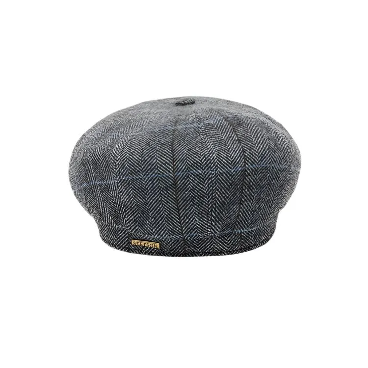 Stetson Hatteras Wool Herringbone Cap - Grey