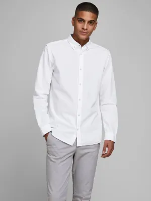 Summer Shirt Long-Sleeve - White Slim Fit