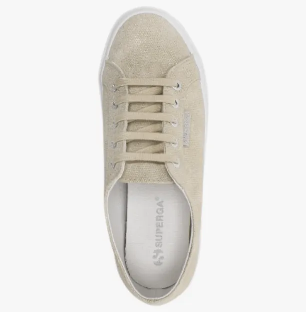 Superga Trainers 2750 Cotu Classic Gold Iridescent Snake