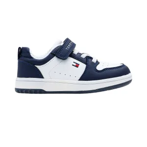 Tommy Hilfiger Kids Boy's Navy Blue & White Logo Trainer