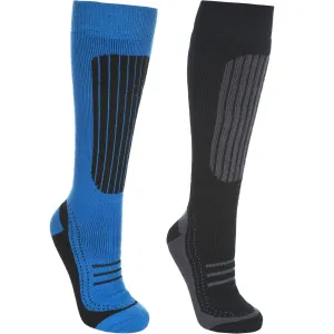 Trespass Adults Langdon II 2 Pack Ski Tube Socks - Black/Blue