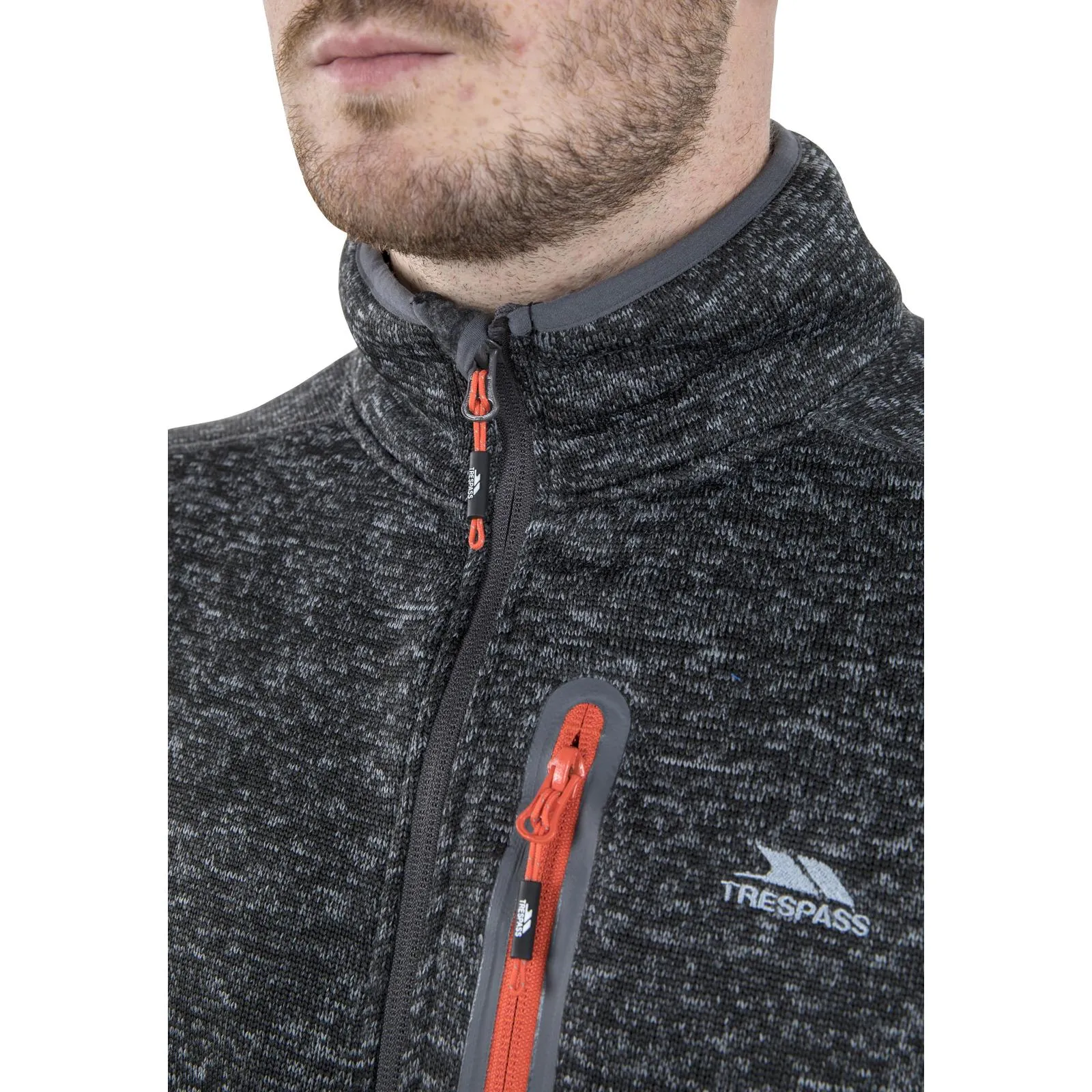 Trespass Mens Bingham Full Zip Heavyweight Fleece Jacket