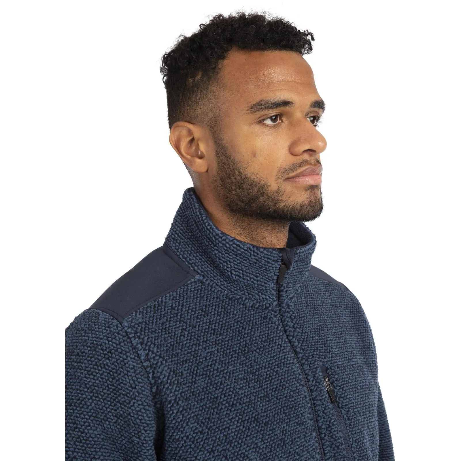 Trespass Mens Faratino Knitted Striped Fleece Jacket