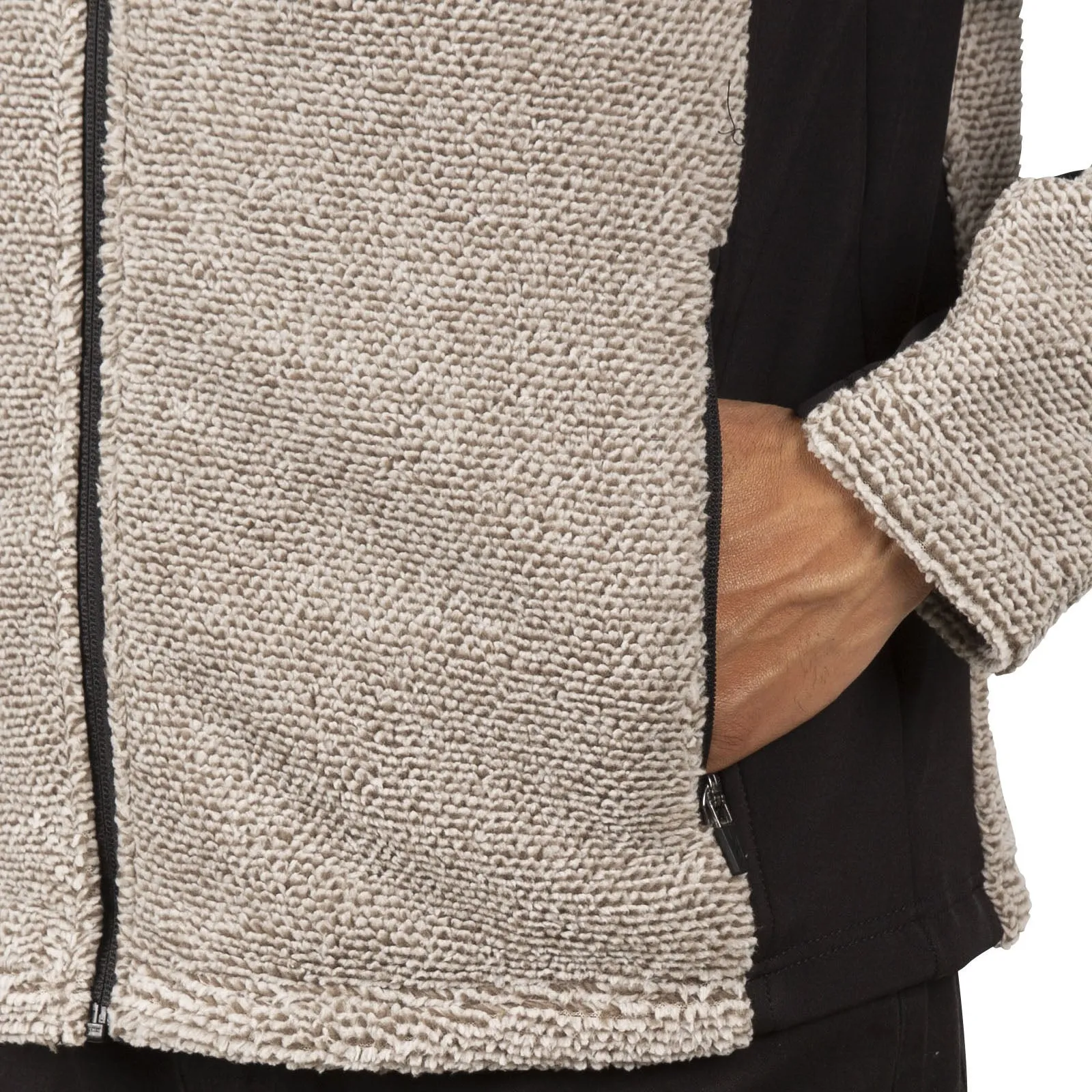 Trespass Mens Faratino Knitted Striped Fleece Jacket