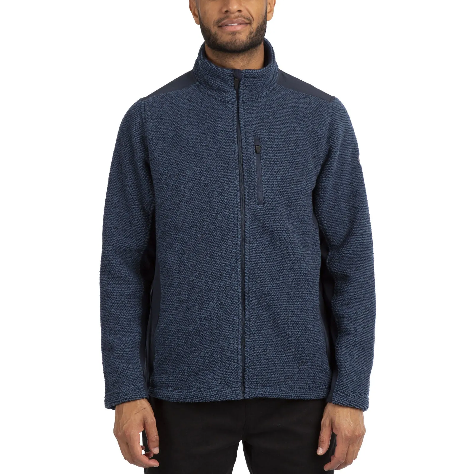 Trespass Mens Faratino Knitted Striped Fleece Jacket