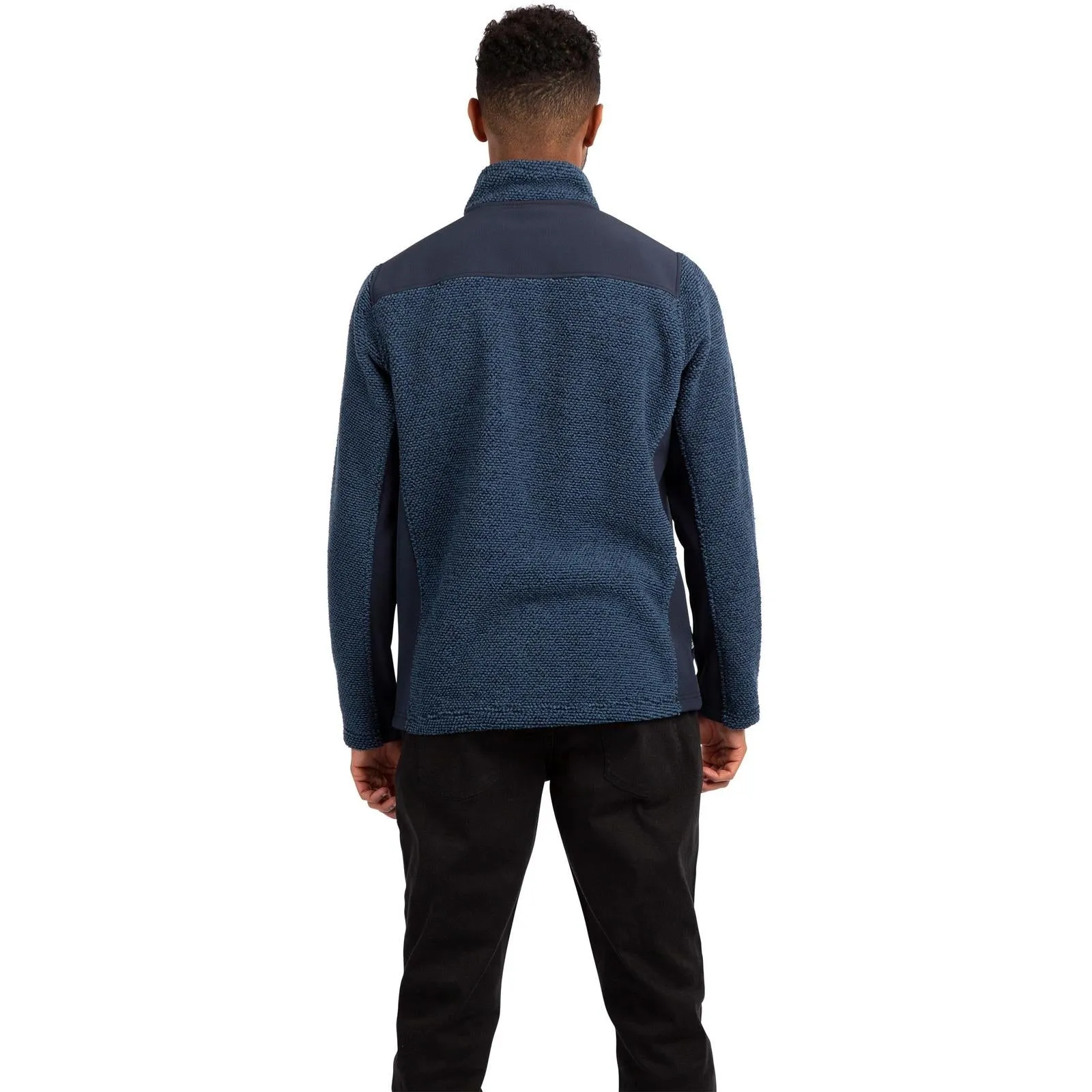 Trespass Mens Faratino Knitted Striped Fleece Jacket