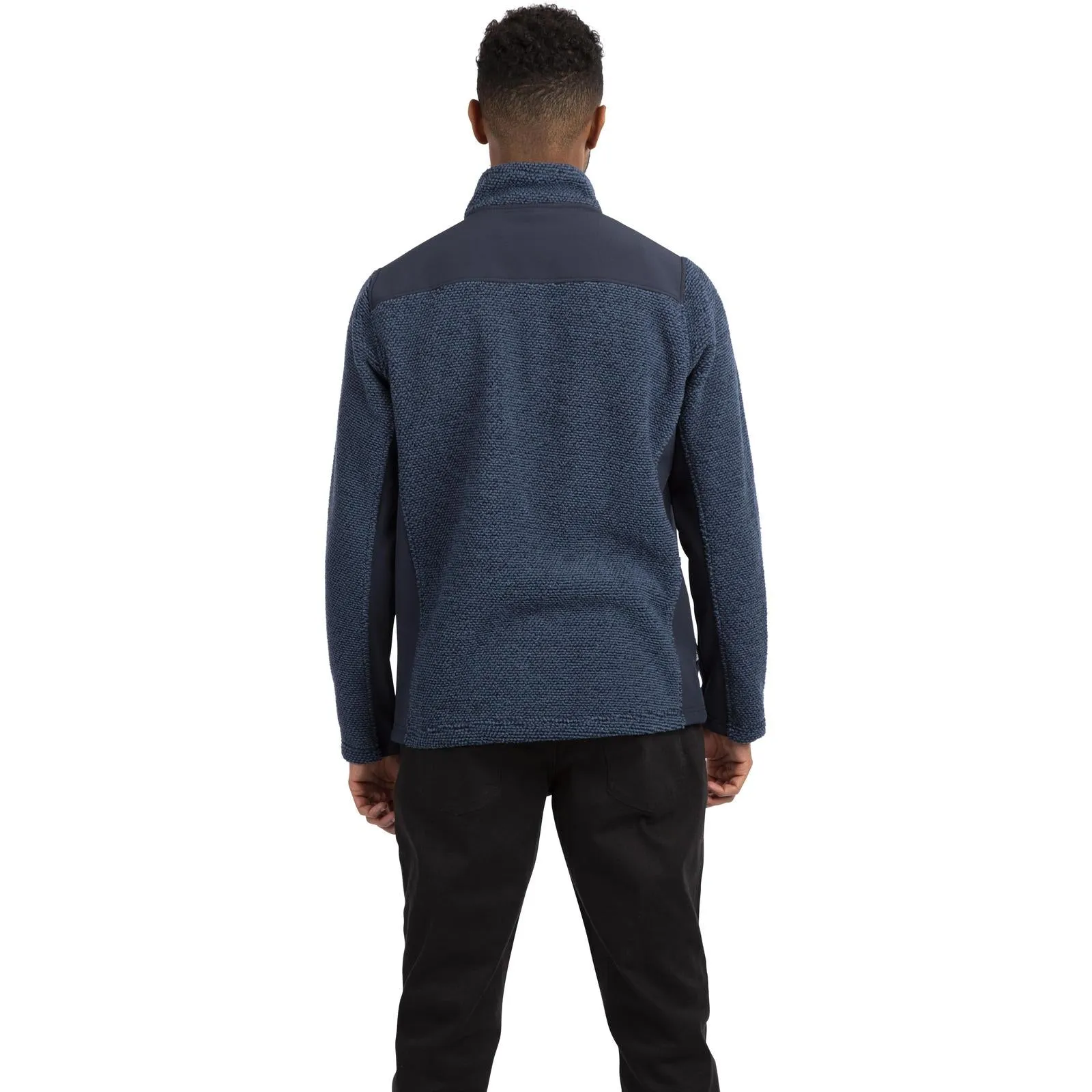 Trespass Mens Faratino Knitted Striped Fleece Jacket