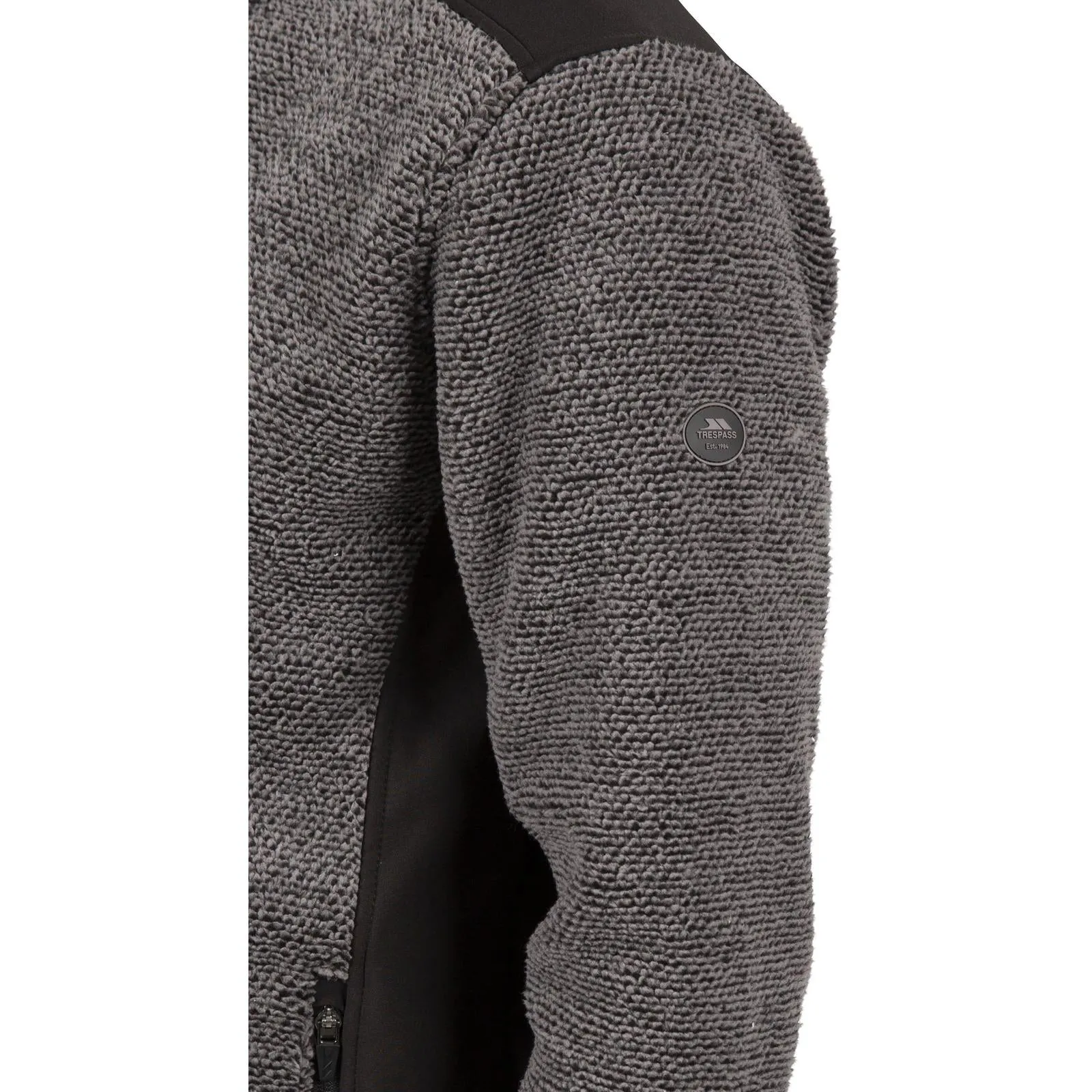 Trespass Mens Faratino Knitted Striped Fleece Jacket