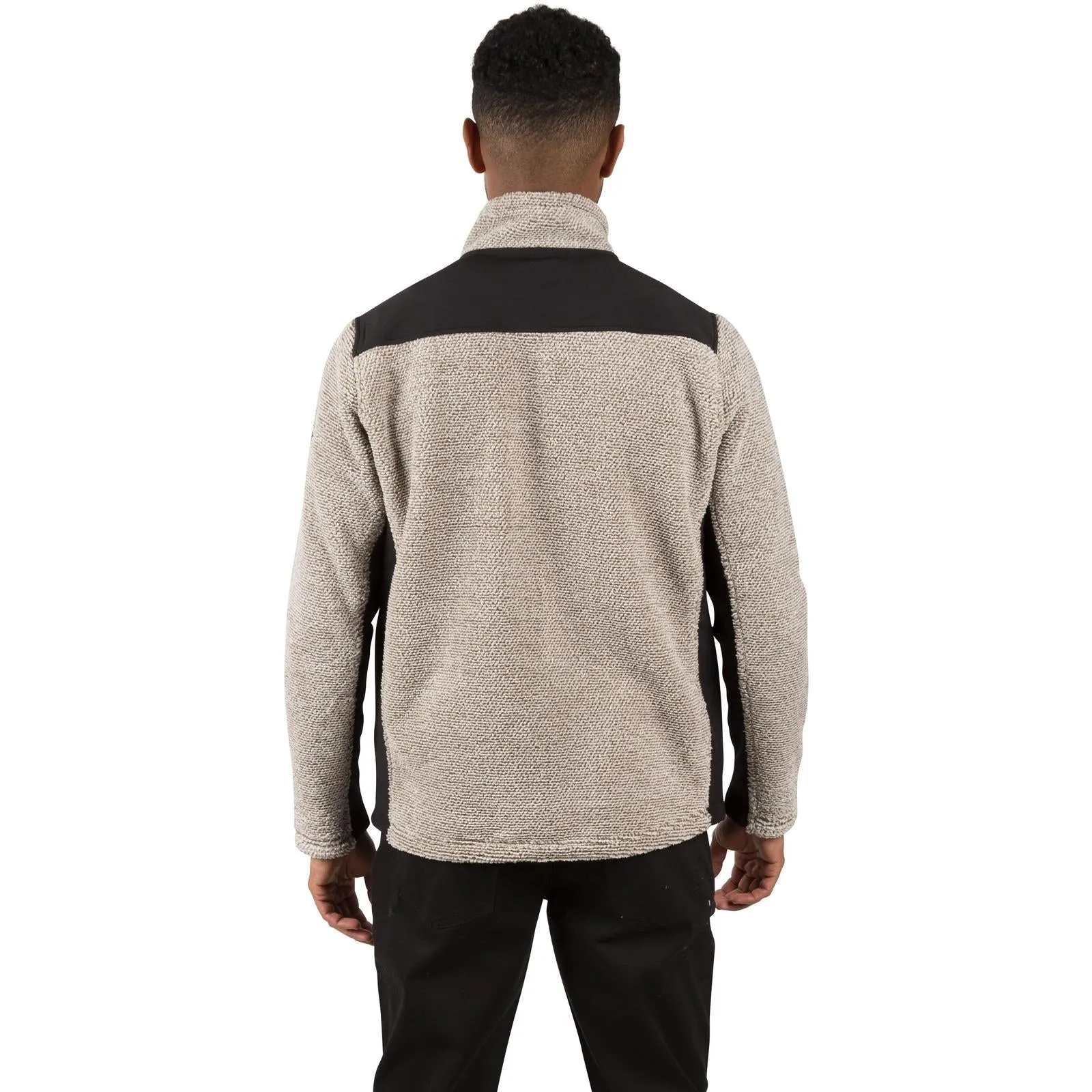 Trespass Mens Faratino Knitted Striped Fleece Jacket