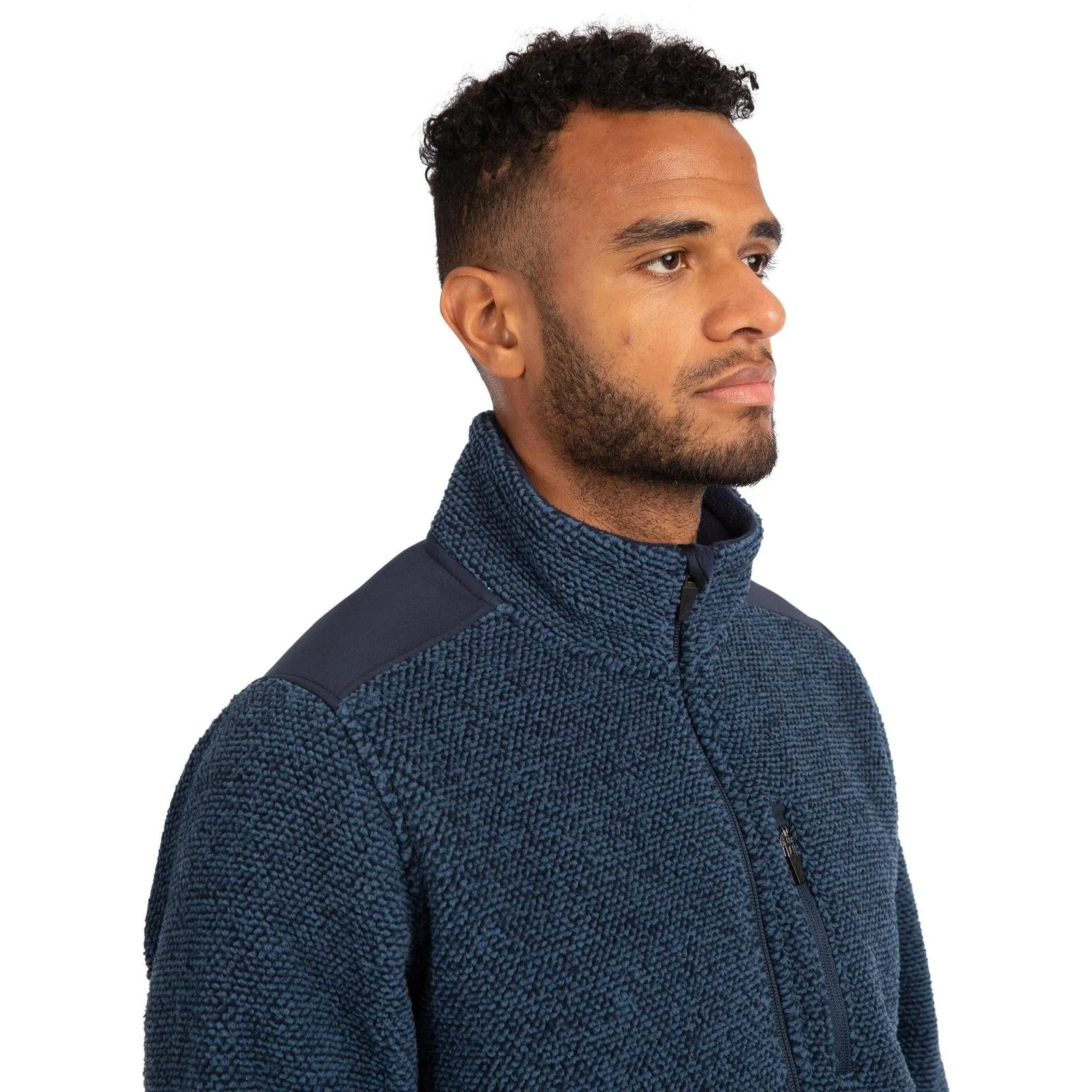 Trespass Mens Faratino Knitted Striped Fleece Jacket