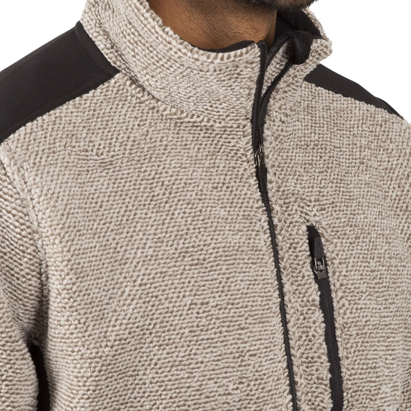 Trespass Mens Faratino Knitted Striped Fleece Jacket