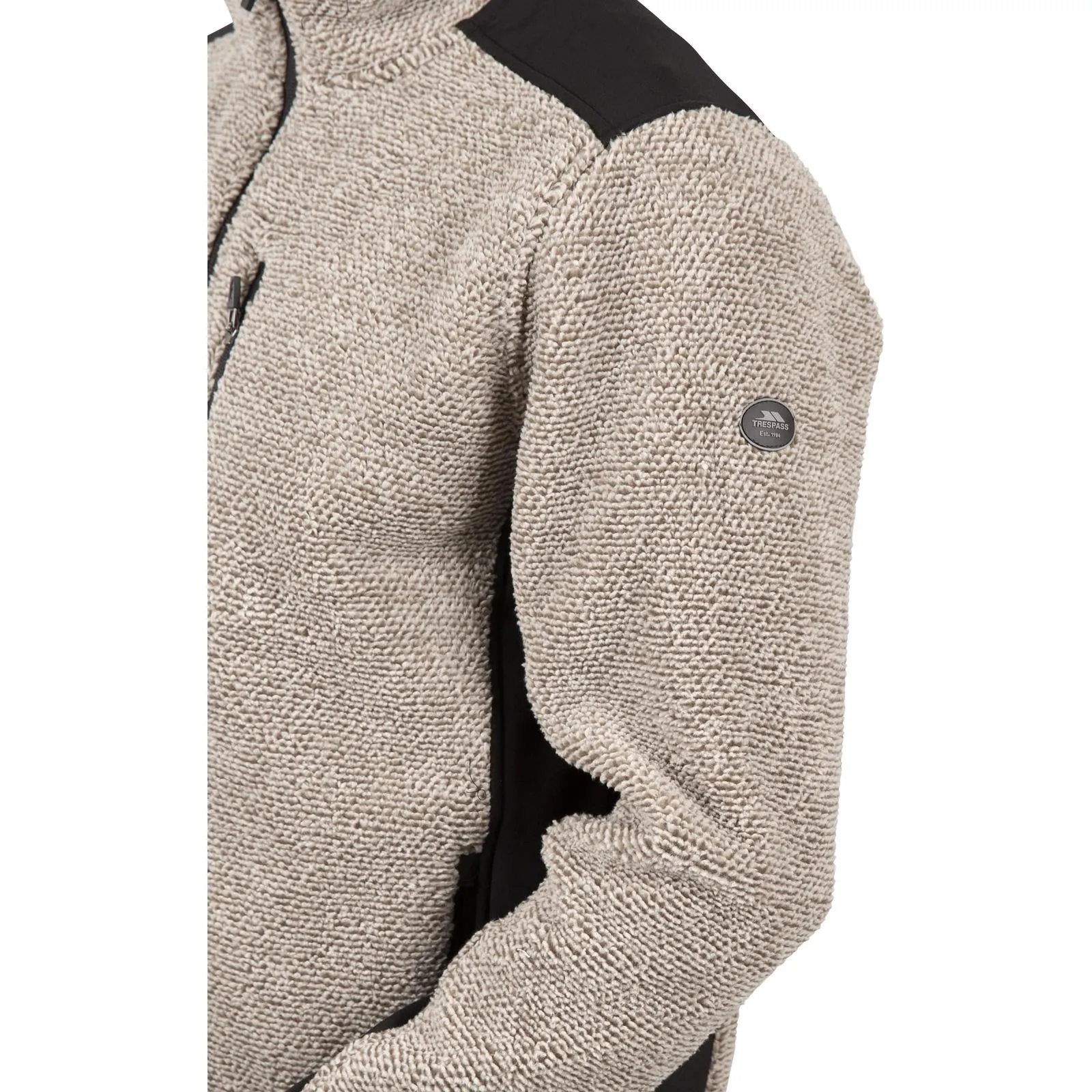Trespass Mens Faratino Knitted Striped Fleece Jacket