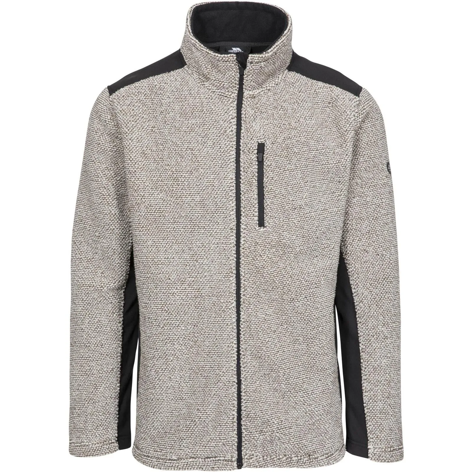Trespass Mens Faratino Knitted Striped Fleece Jacket
