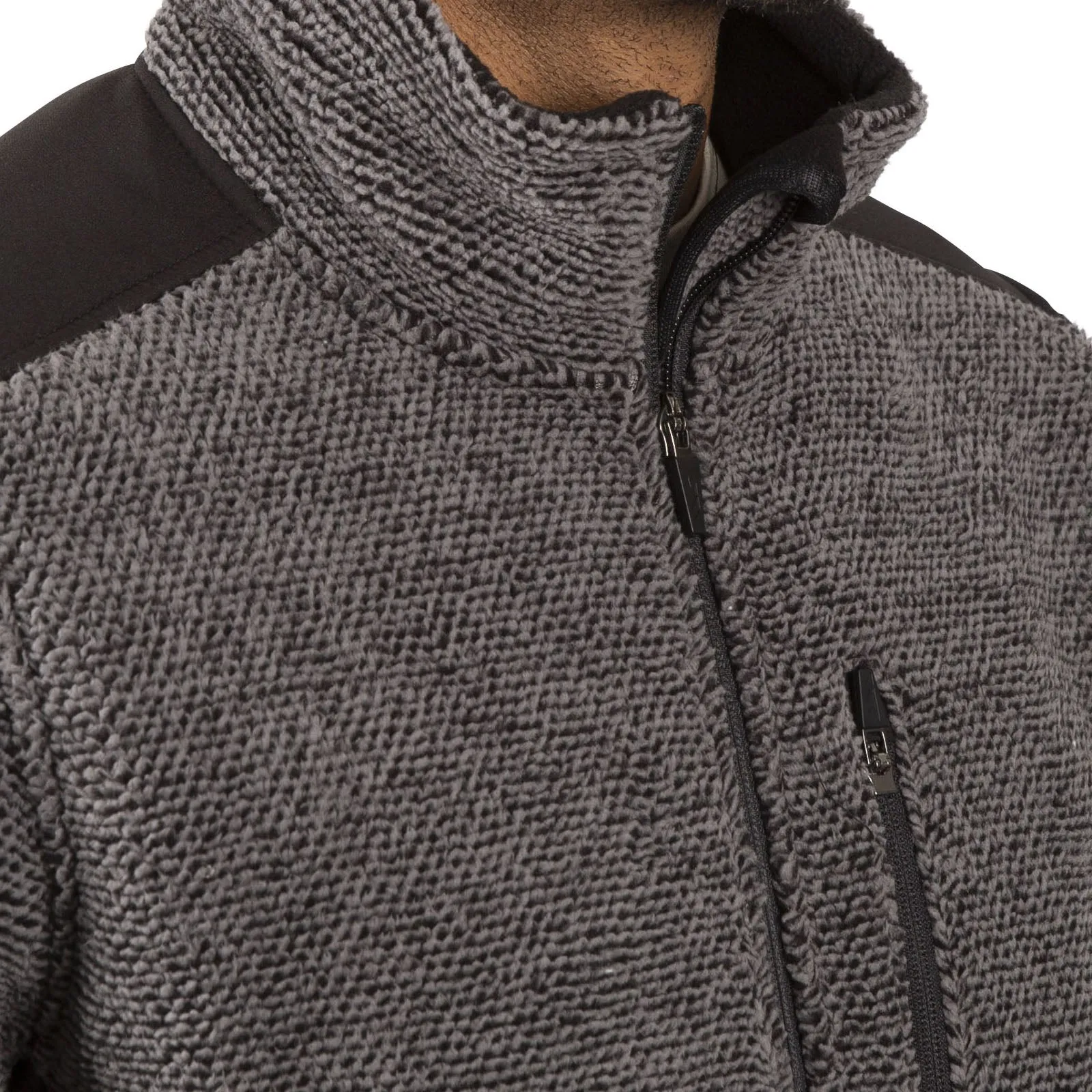 Trespass Mens Faratino Knitted Striped Fleece Jacket