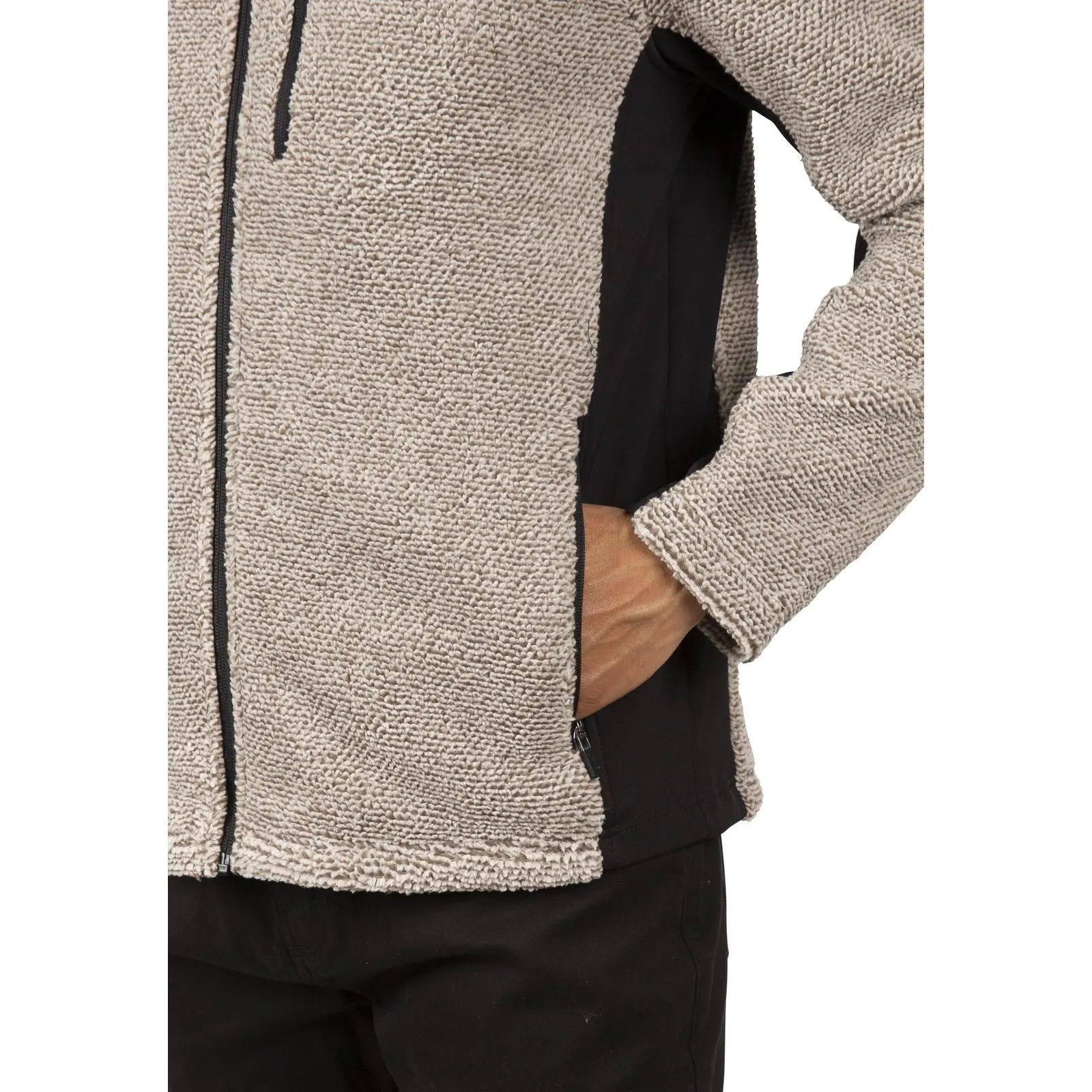Trespass Mens Faratino Knitted Striped Fleece Jacket