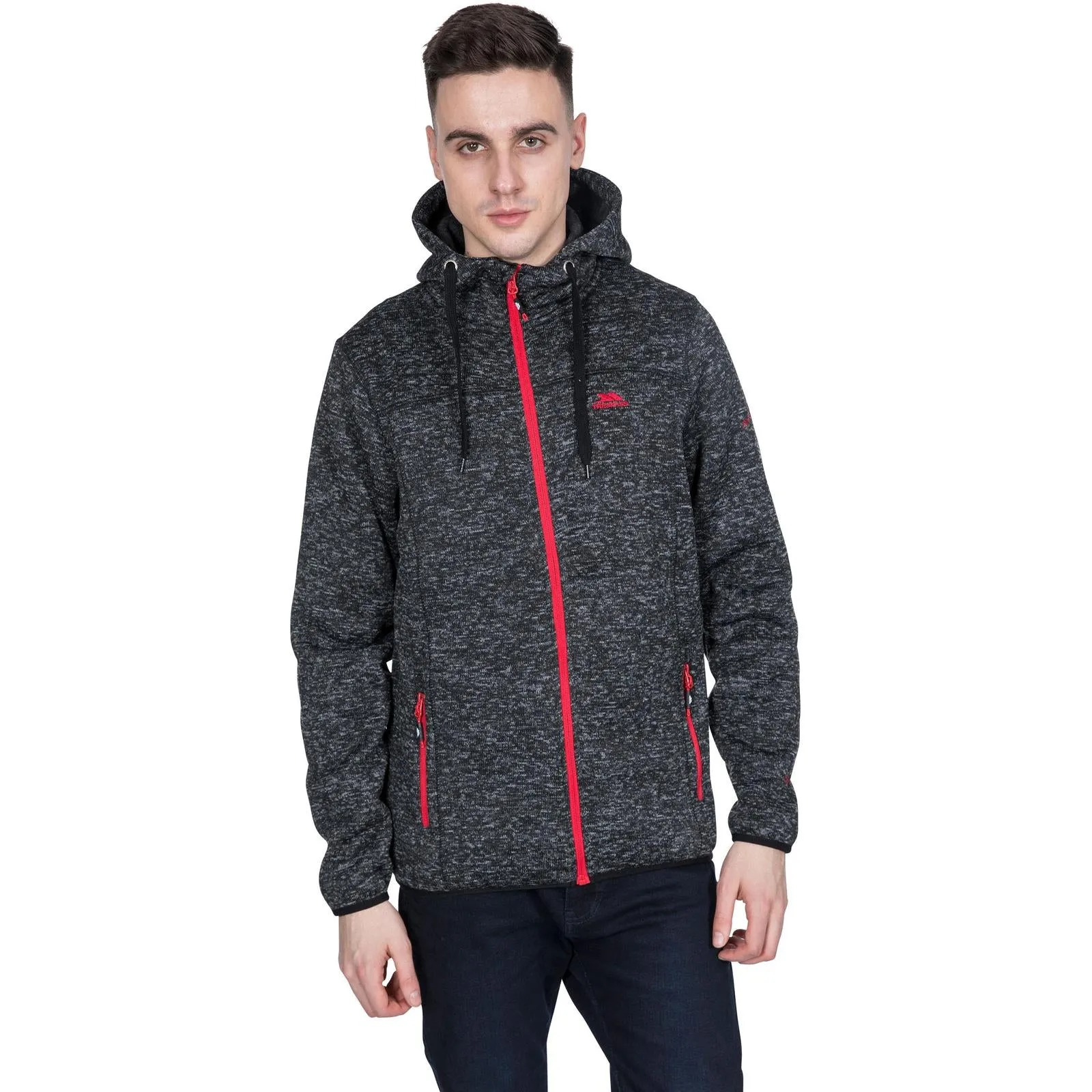 Trespass Mens Odeno Hooded Full Zip Fleece Jacket