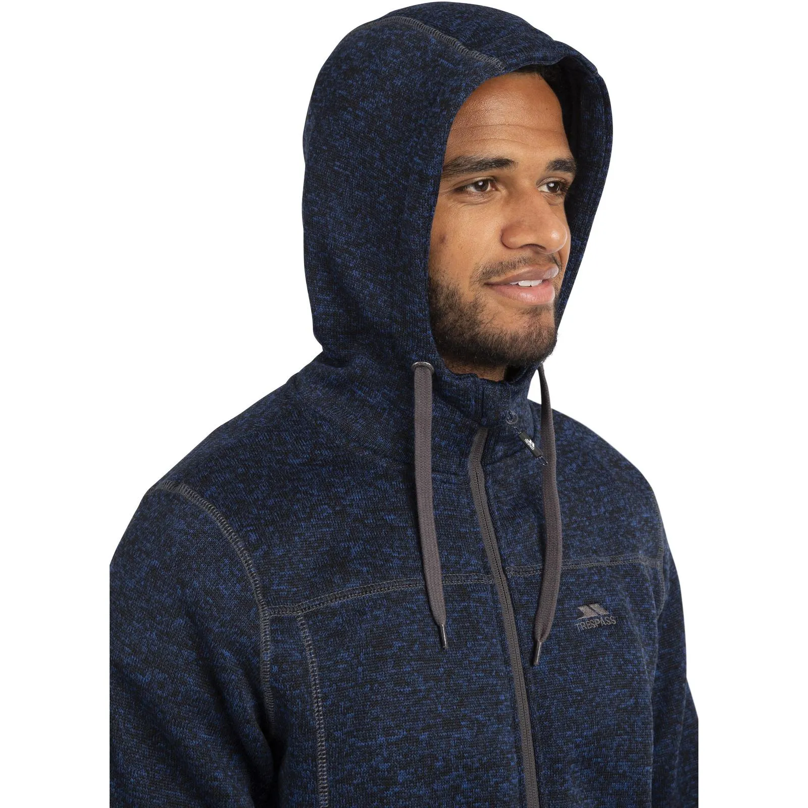 Trespass Mens Odeno Hooded Full Zip Fleece Jacket