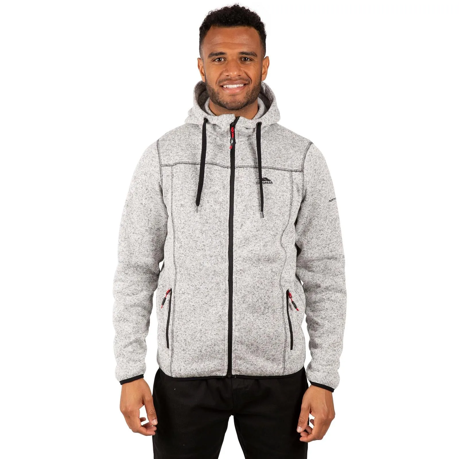 Trespass Mens Odeno Hooded Full Zip Fleece Jacket