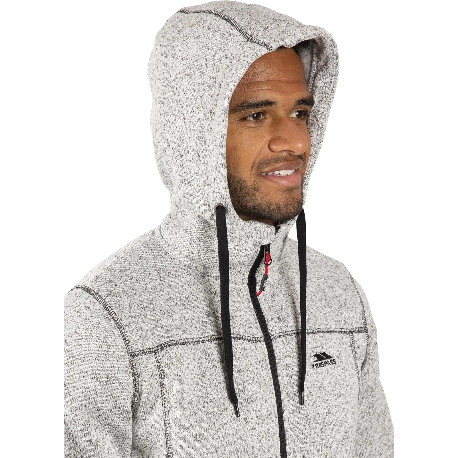 Trespass Mens Odeno Hooded Full Zip Fleece Jacket