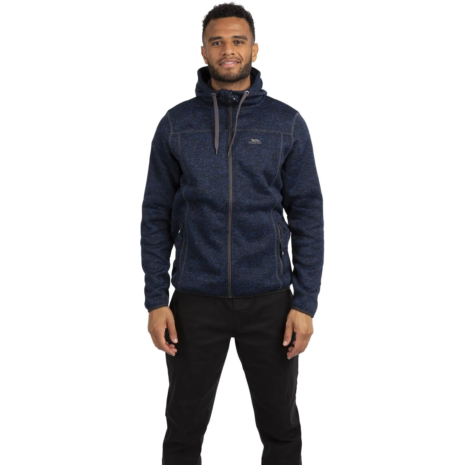 Trespass Mens Odeno Hooded Full Zip Fleece Jacket