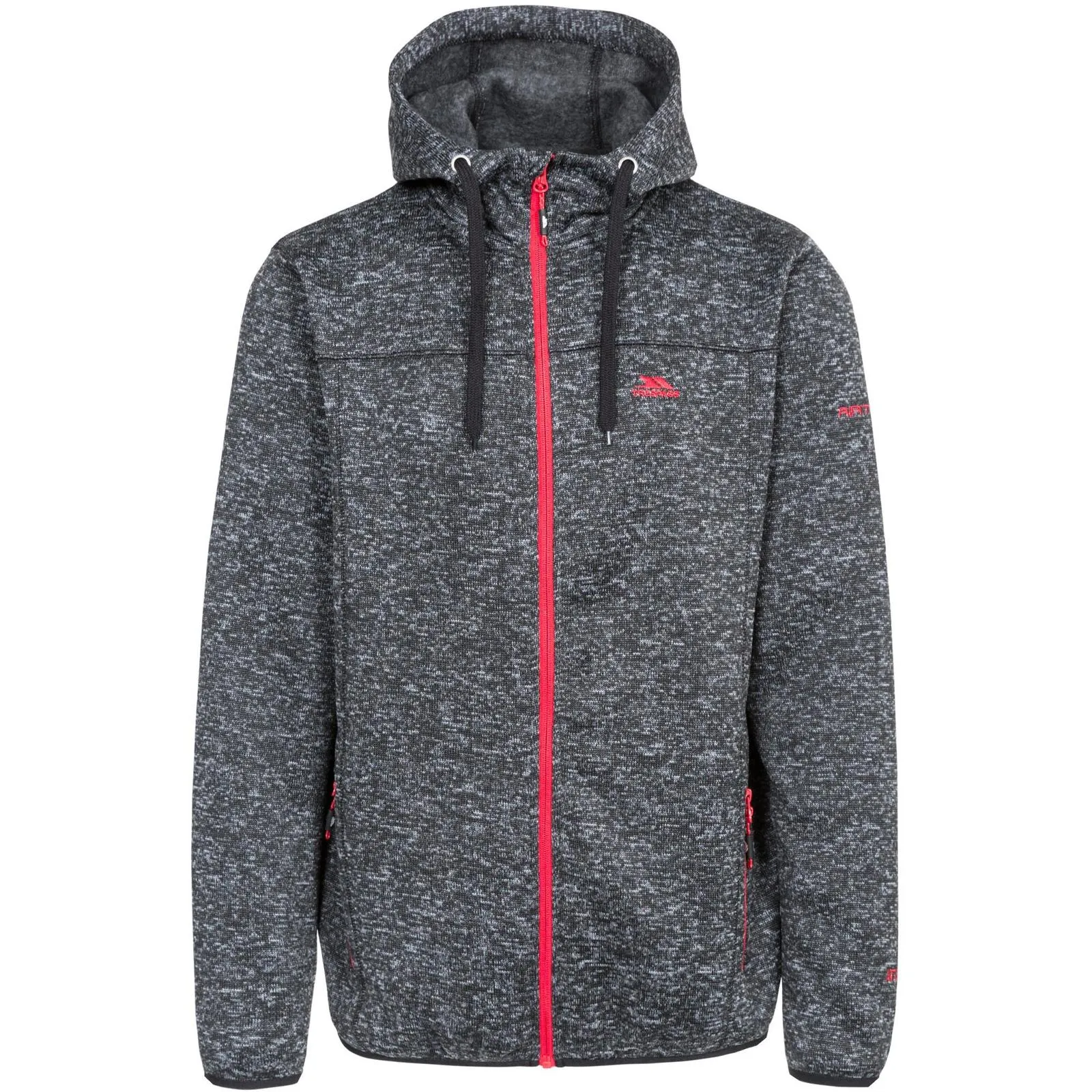 Trespass Mens Odeno Hooded Full Zip Fleece Jacket